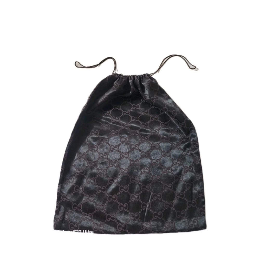 Gucci Vintage GG Monogram Drawstring Dust Bag Pouch Made in Italy